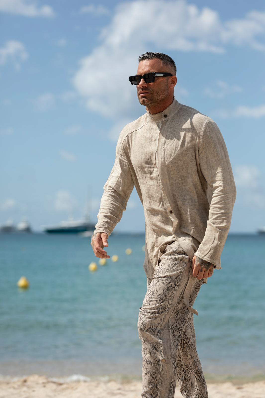 CAMICIA LINO COLLO COREANA - OVERGROUND STORE
