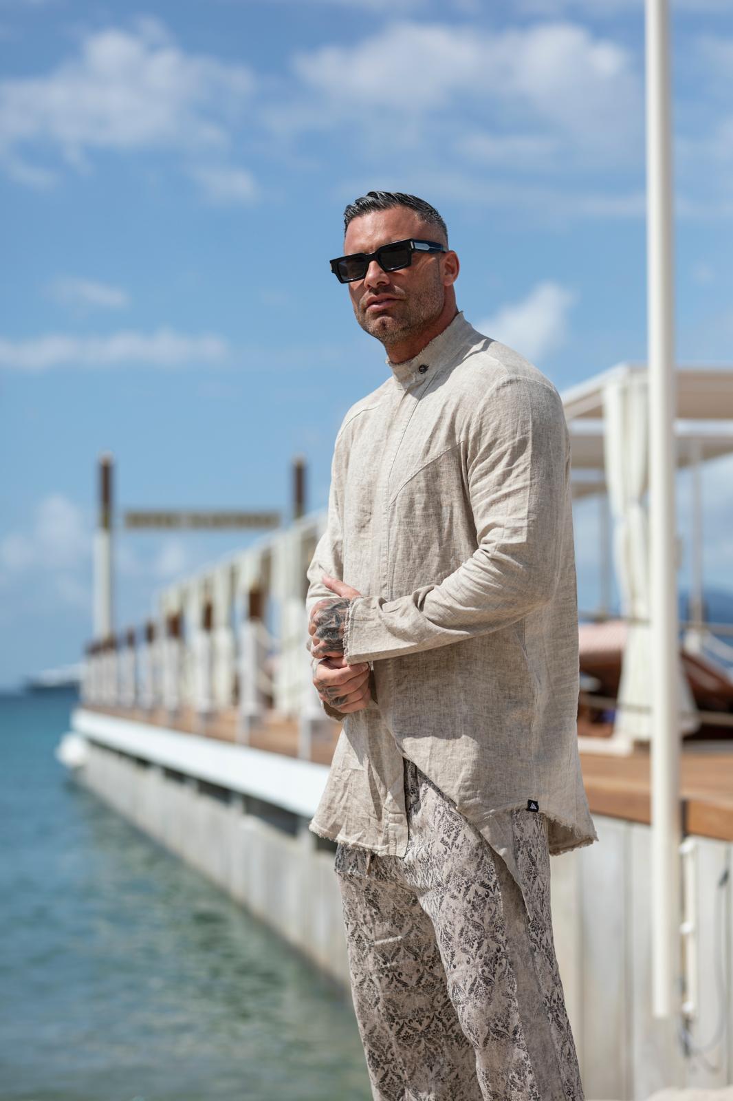 CAMICIA LINO COLLO COREANA - OVERGROUND STORE