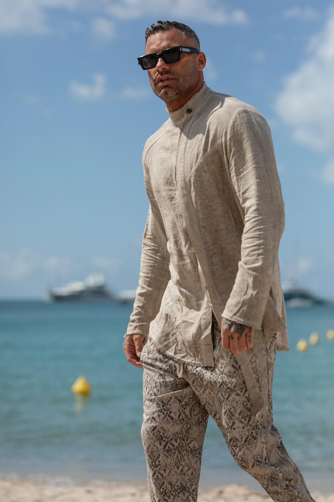 CAMICIA LINO COLLO COREANA - OVERGROUND STORE