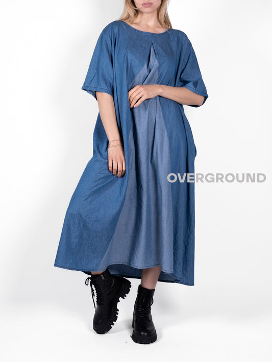 ABITO OVER JEANS BICOLORE