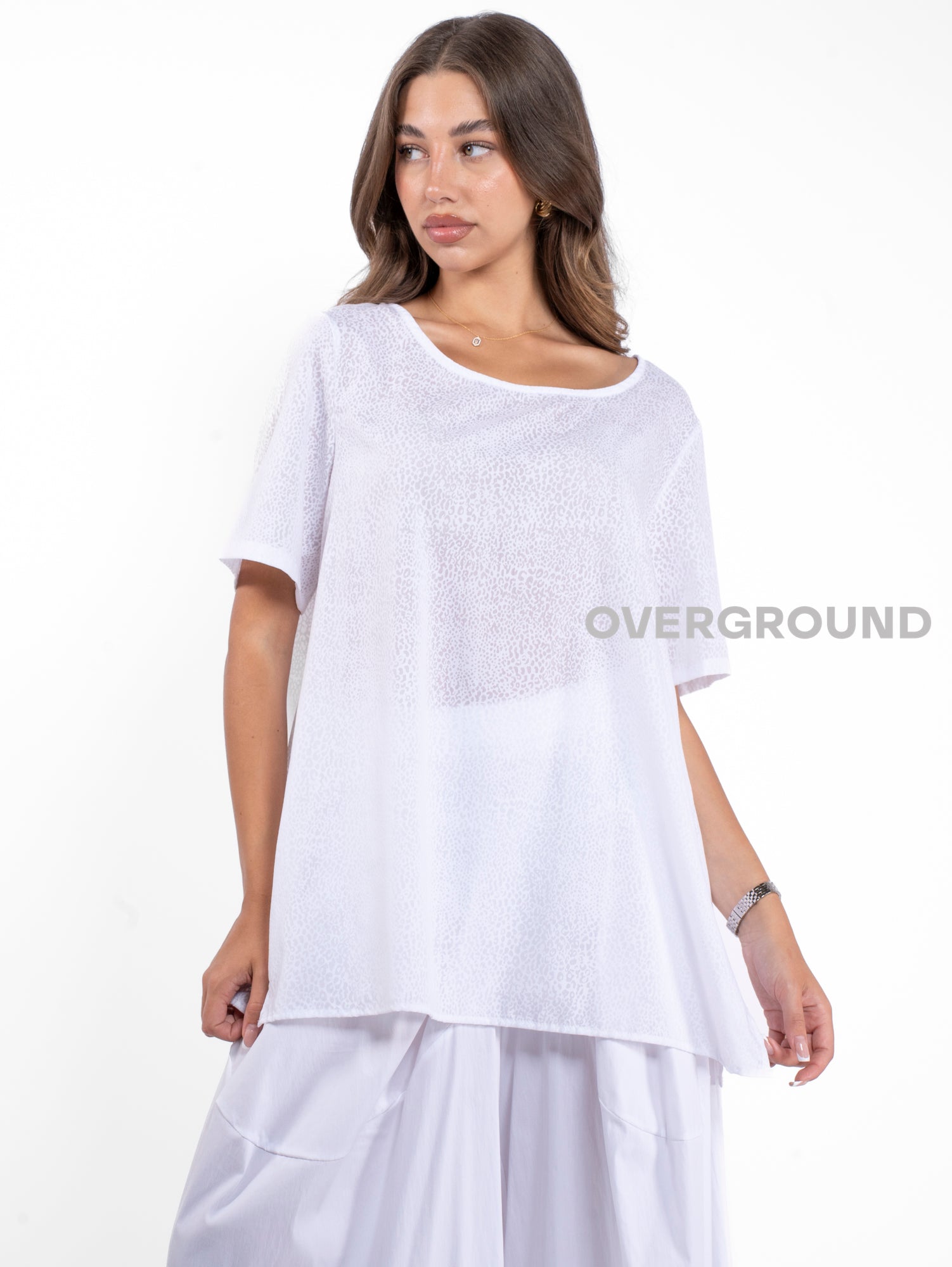 BLUSA LEGGERA CON FANTASIA MACULATA - OVERGROUND STORE