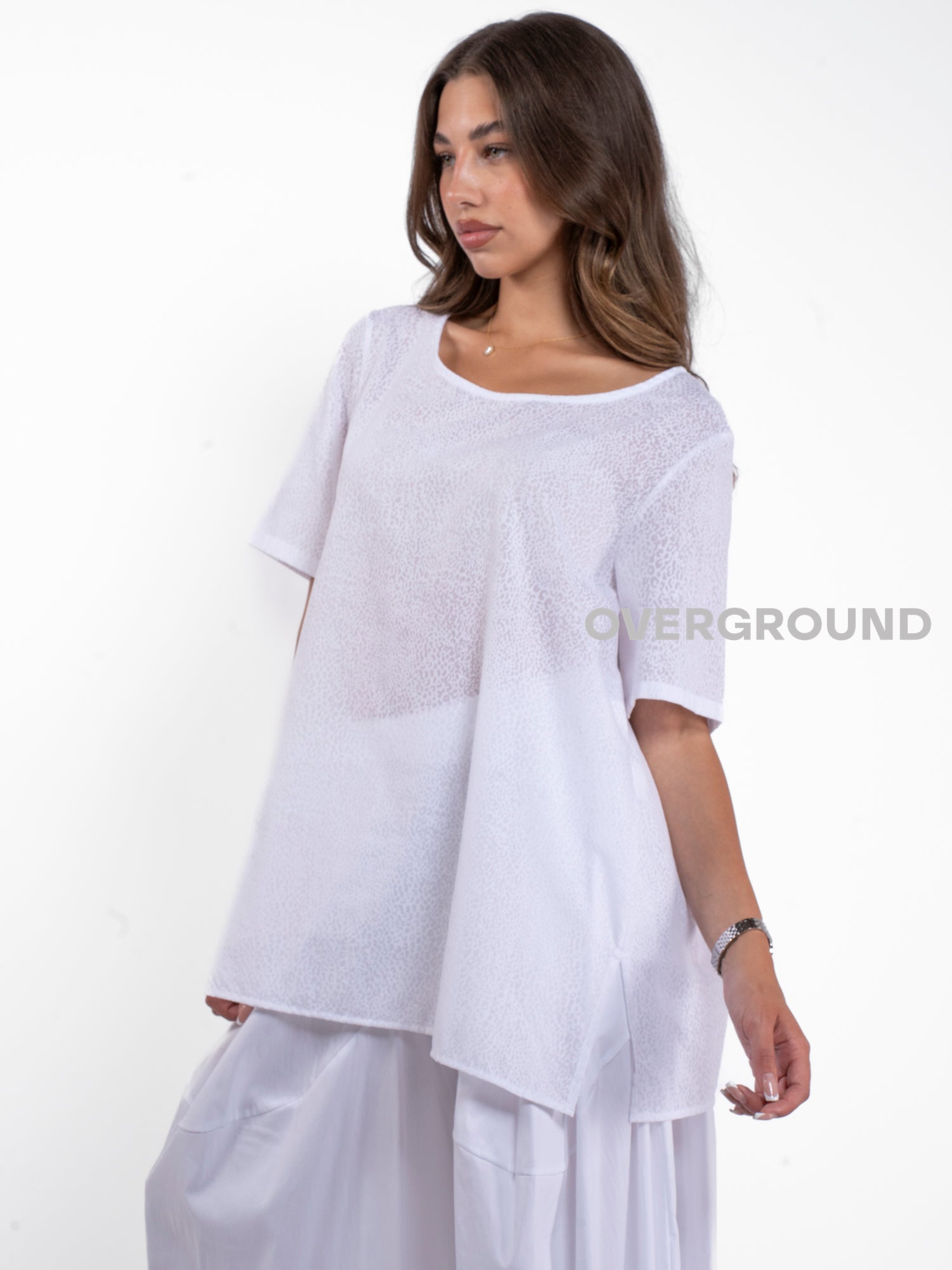 BLUSA LEGGERA CON FANTASIA MACULATA - OVERGROUND STORE
