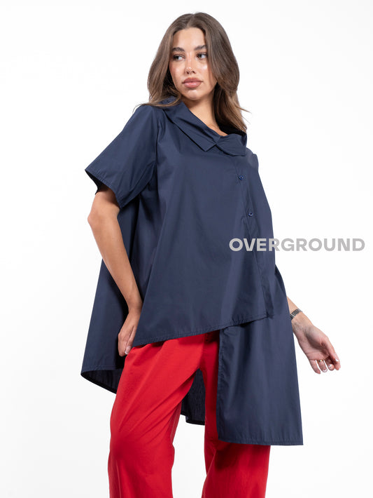 BLUSA ASIMMETRICA CON BOTTONI DAVANTI