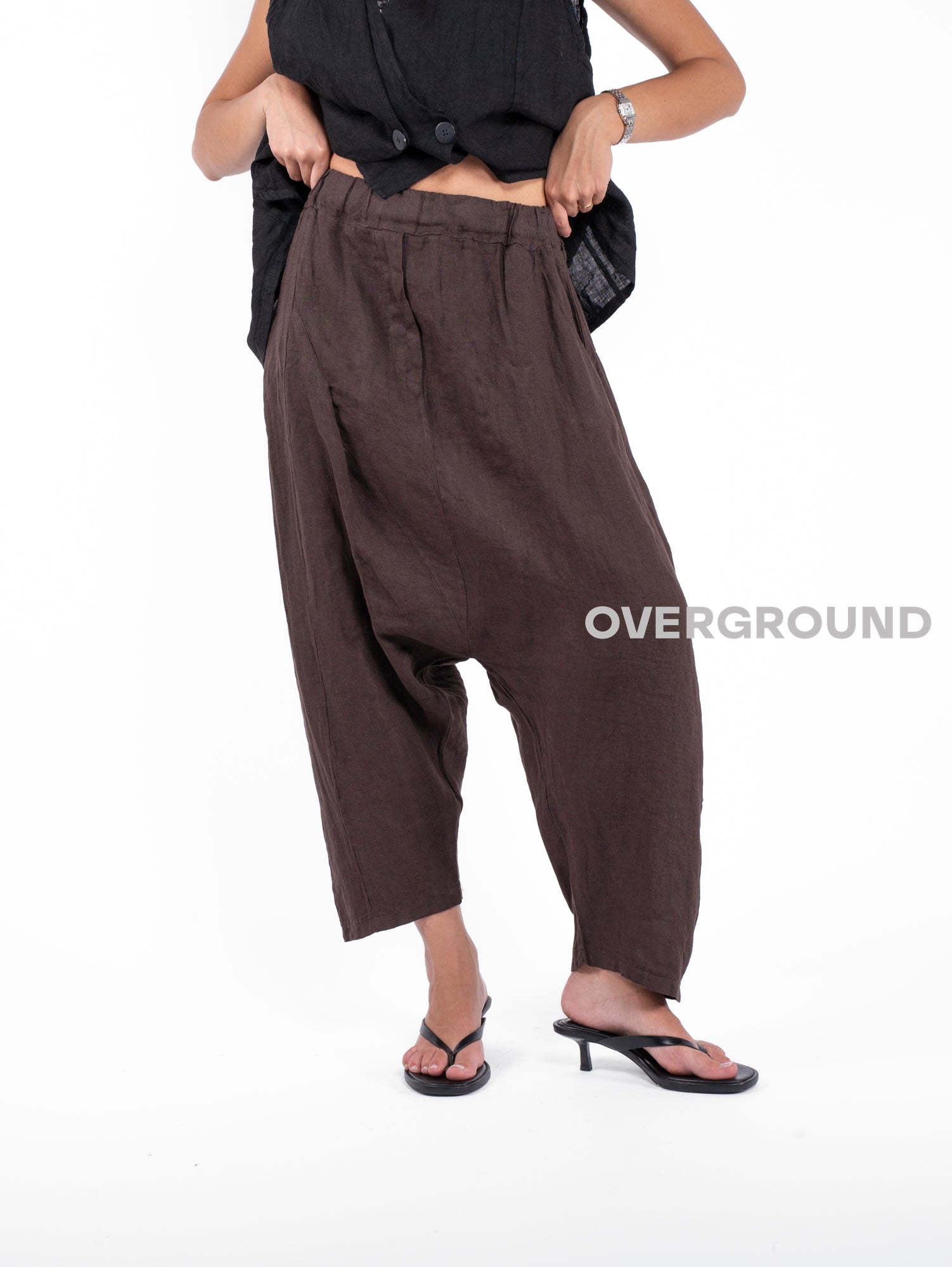 PANTALONE CAVALLO BASSO LINO - OVERGROUND STORE