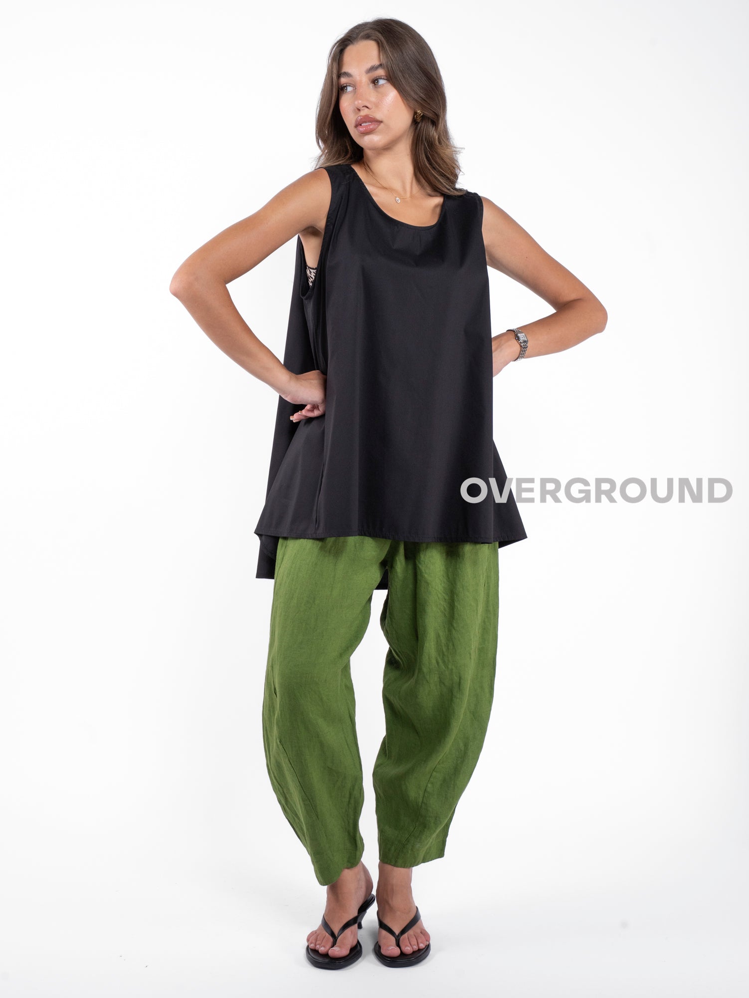 PANTALONE LINO CON CUCITURE - OVERGROUND STORE
