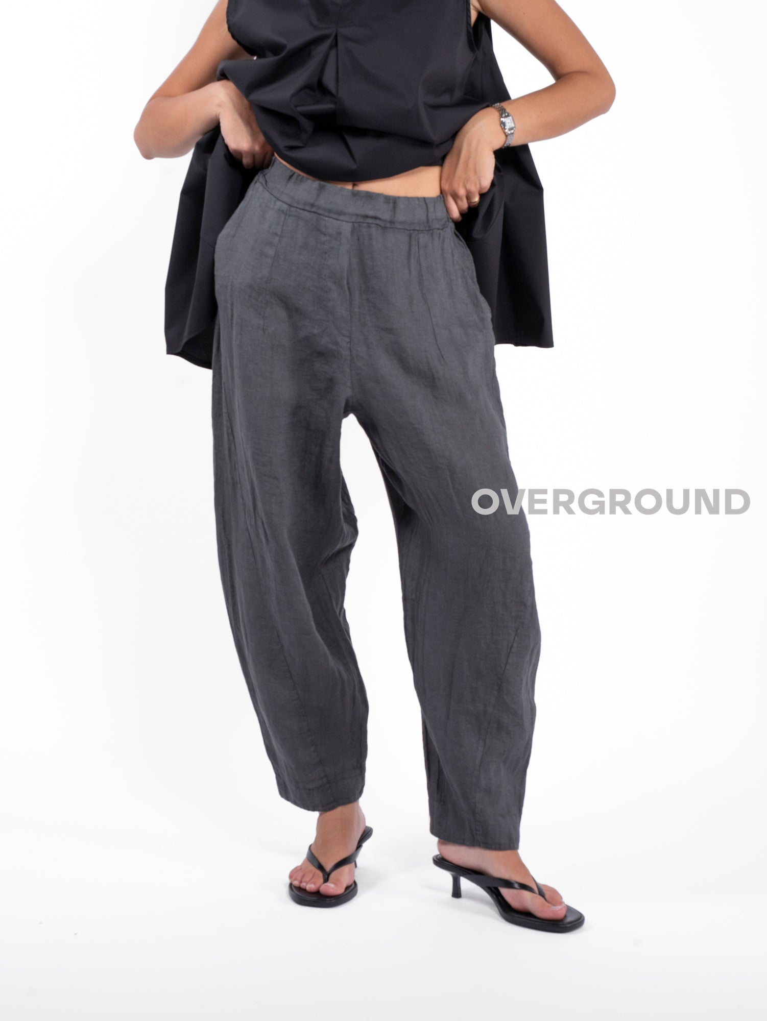 PANTALONE LINO CON CUCITURE - OVERGROUND STORE