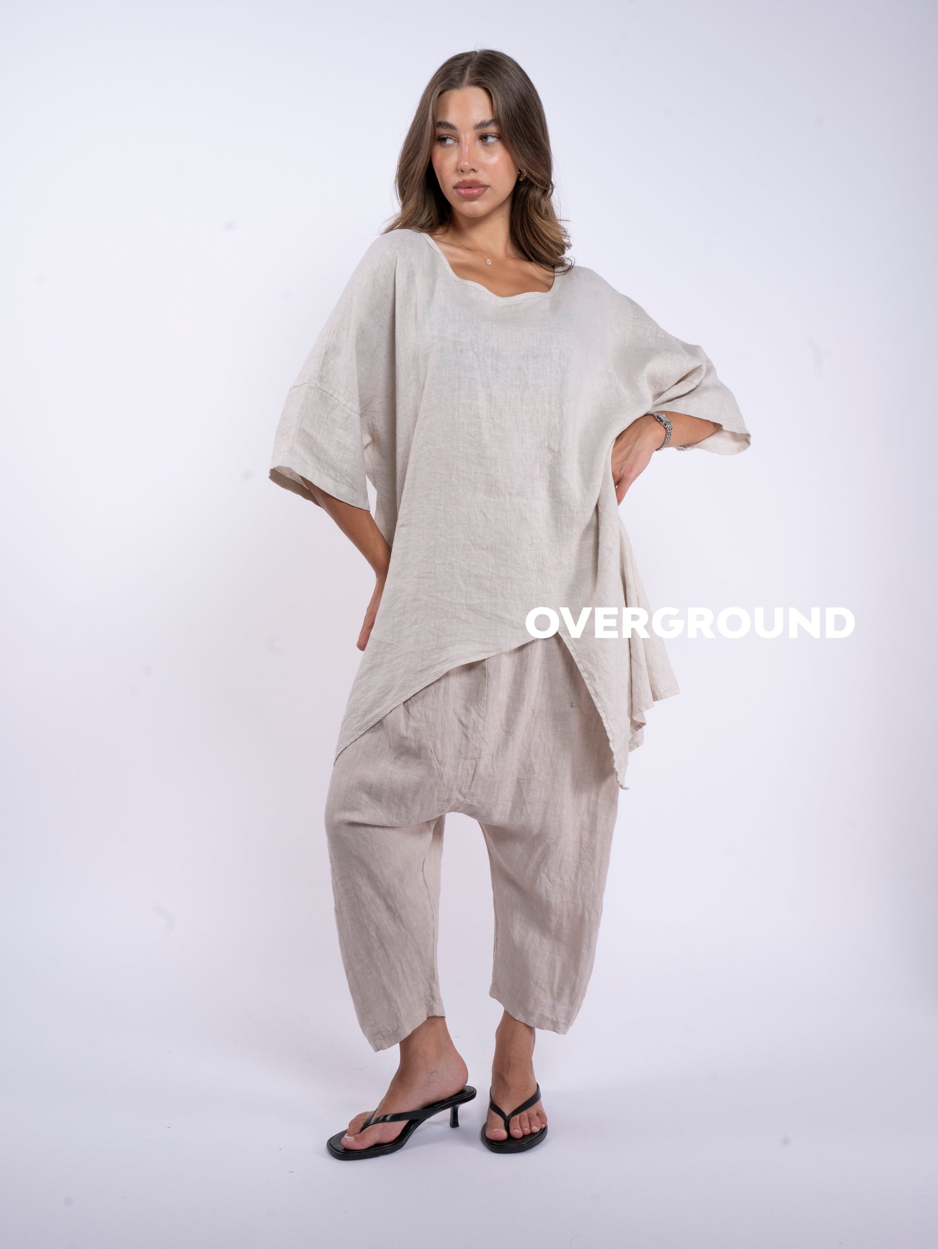 Maglia in Lino Asimmetrica - OVERGROUND STORE