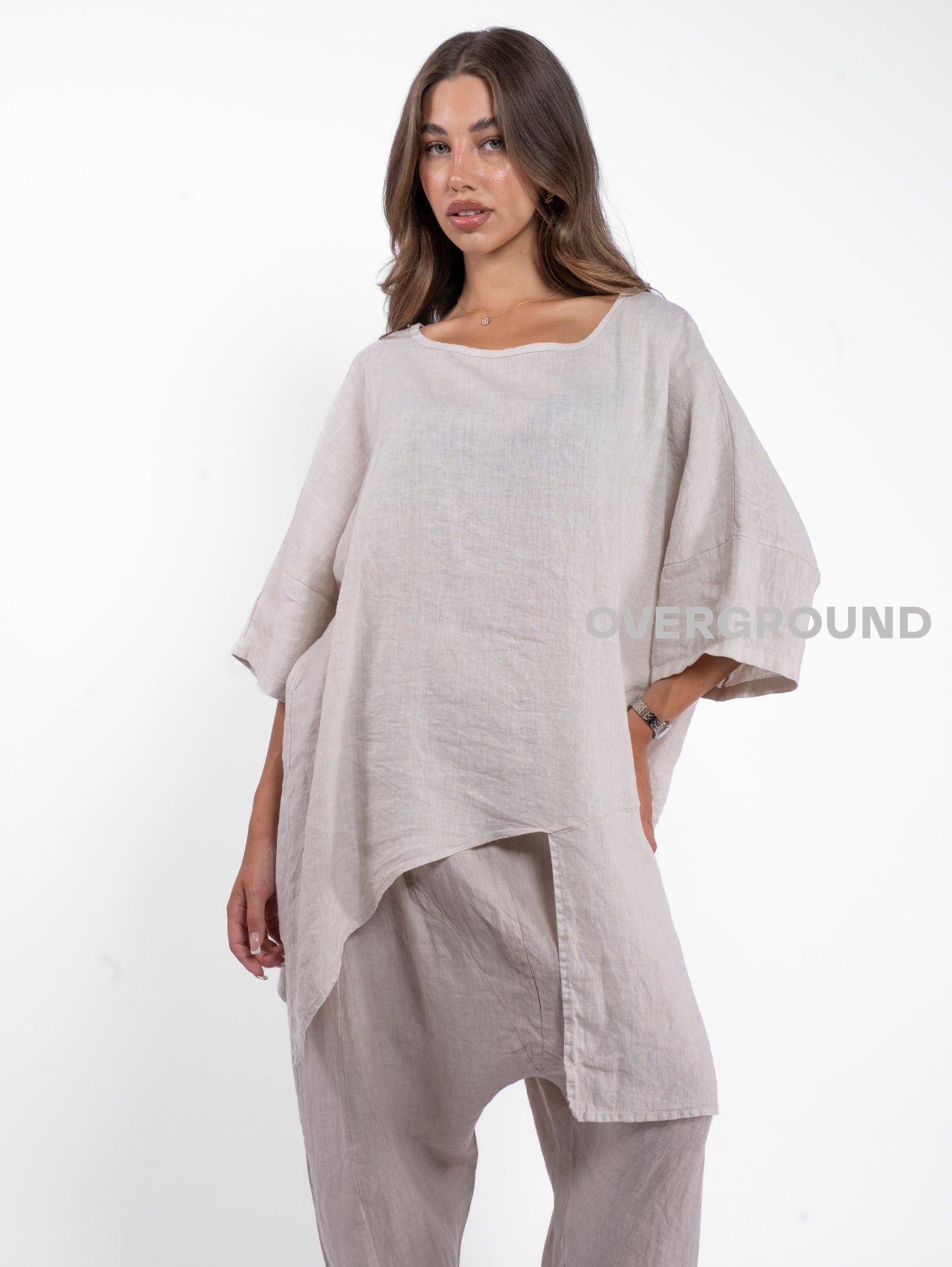 Maglia in Lino Asimmetrica - OVERGROUND STORE