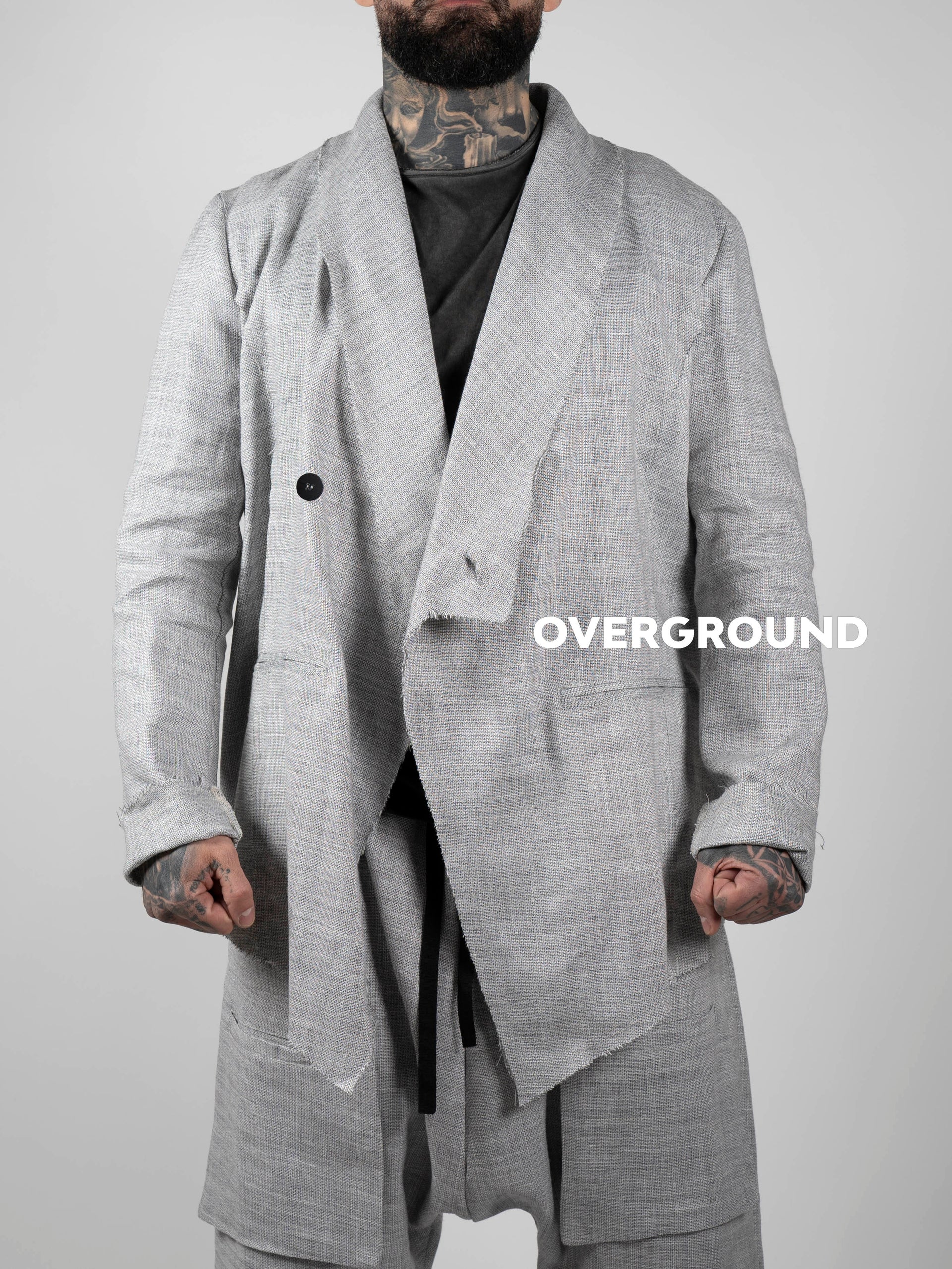 Spolverino lino lungo asimmetrico - OVERGROUND STORE