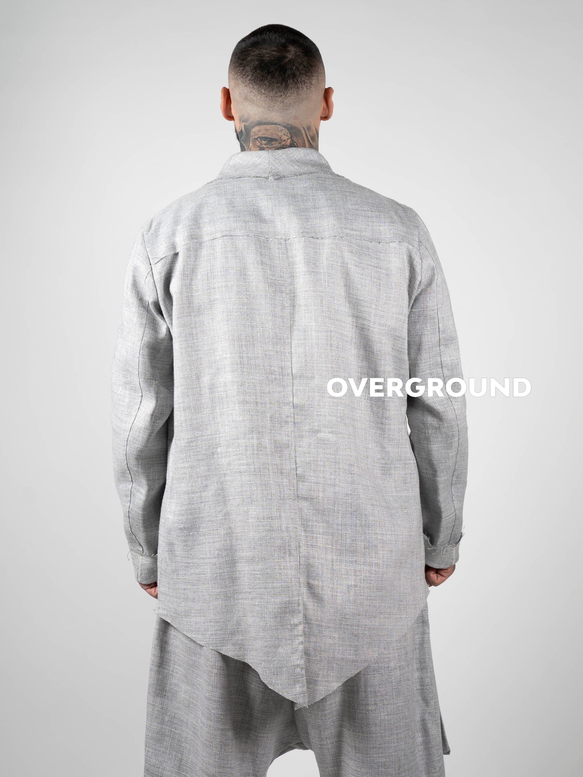 Spolverino lino lungo asimmetrico - OVERGROUND STORE