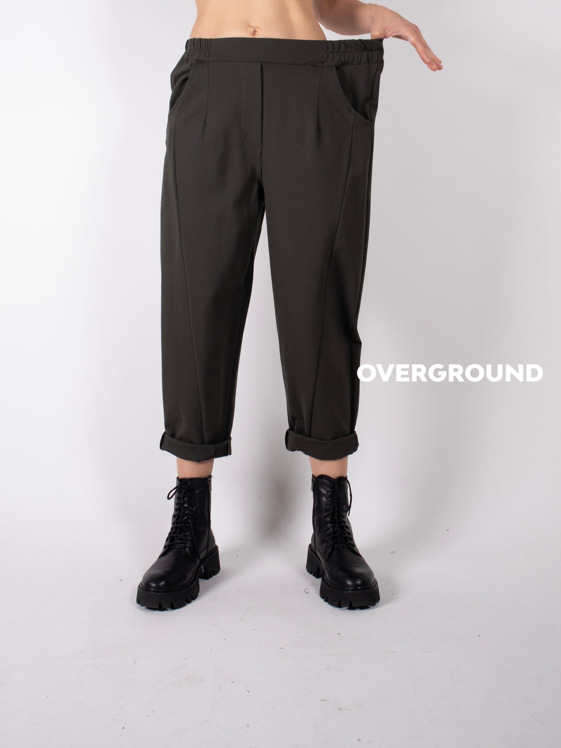 PANTALONE GAMBULE LARGO CON CUCITURE FRONTALI - OVERGROUND STORE