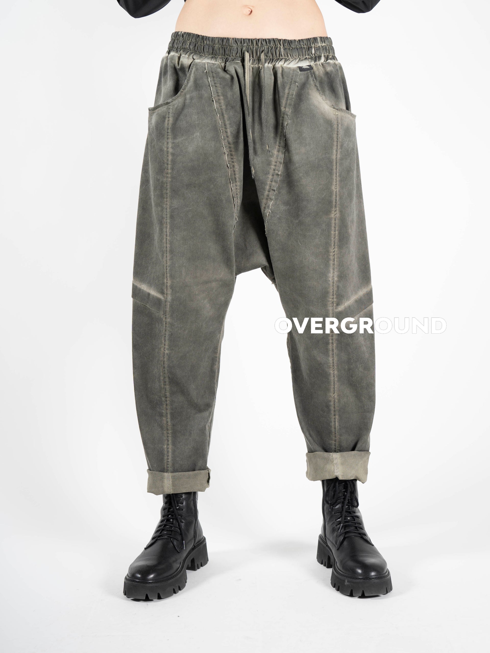 PANTALONE OVER CAVALLO BASSO CON CUCITURE - OVERGROUND STORE