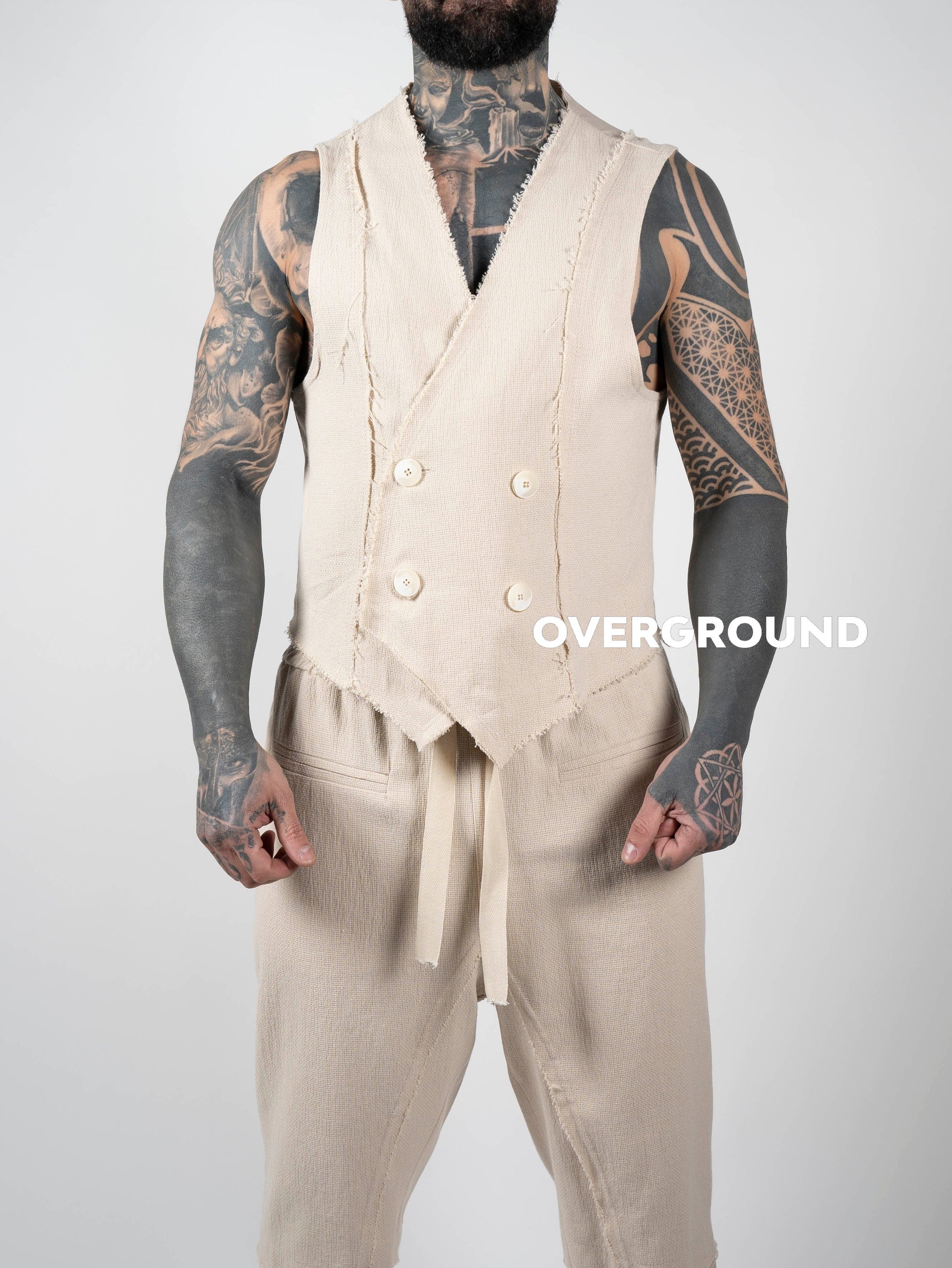 GILET DOPPIO PETTO TAGLIO VIVO - OVERGROUND STORE