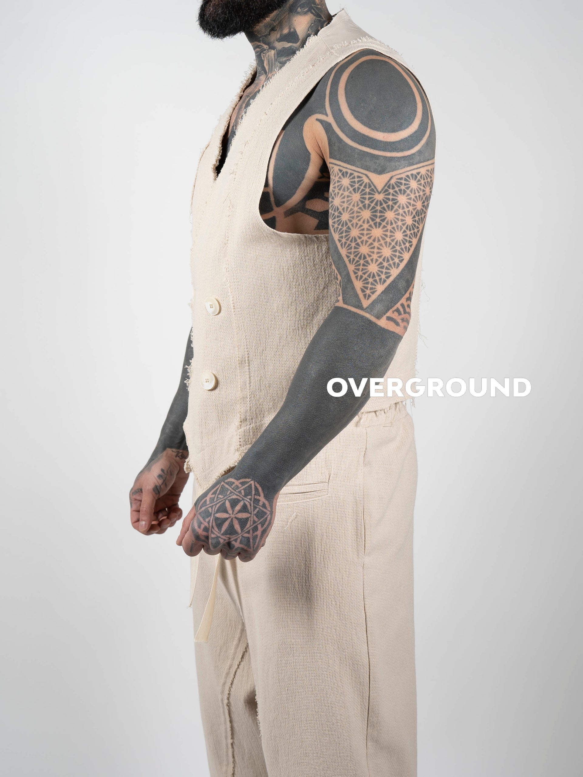 GILET DOPPIO PETTO TAGLIO VIVO - OVERGROUND STORE