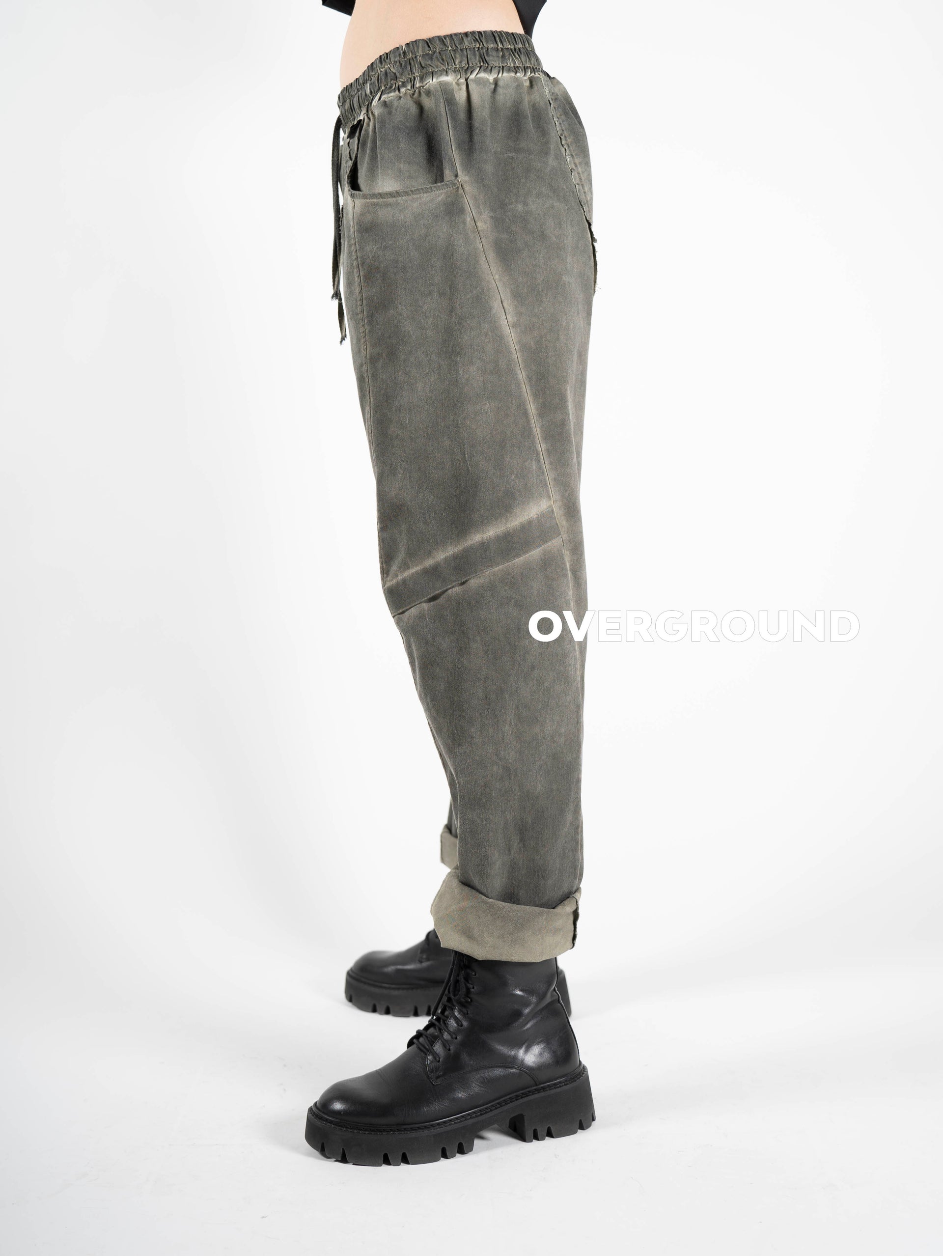 PANTALONE OVER CAVALLO BASSO CON CUCITURE - OVERGROUND STORE