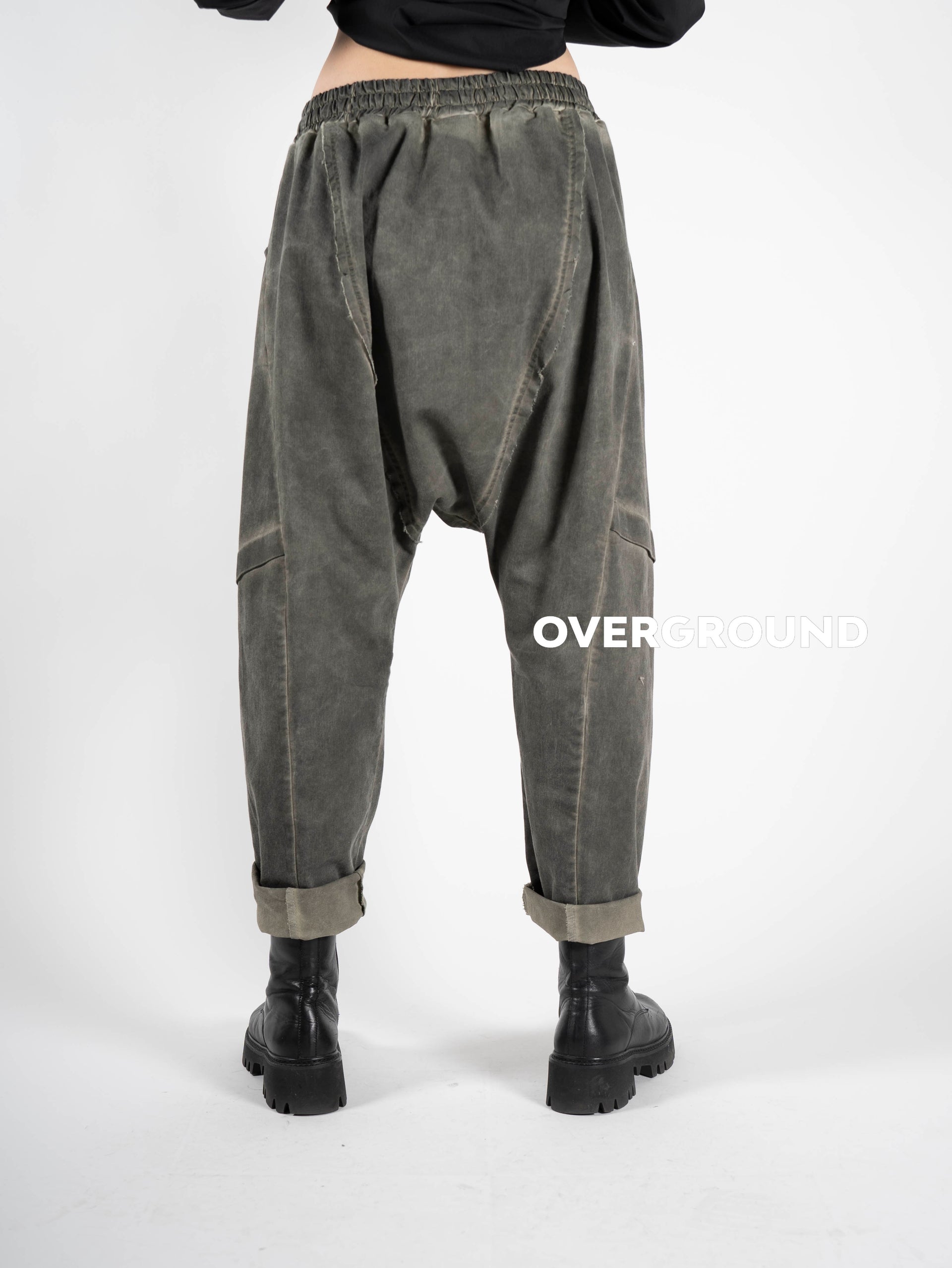 PANTALONE OVER CAVALLO BASSO CON CUCITURE - OVERGROUND STORE