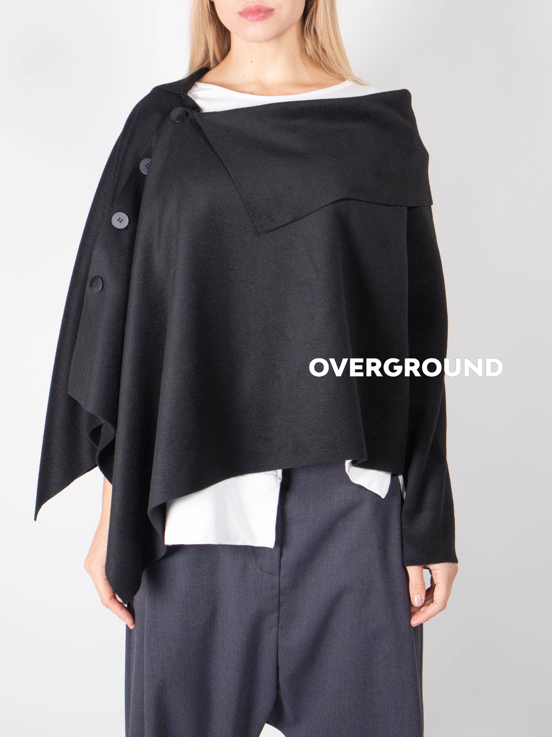 Poncho Mantella con abbottonatura laterale - OVERGROUND STORE