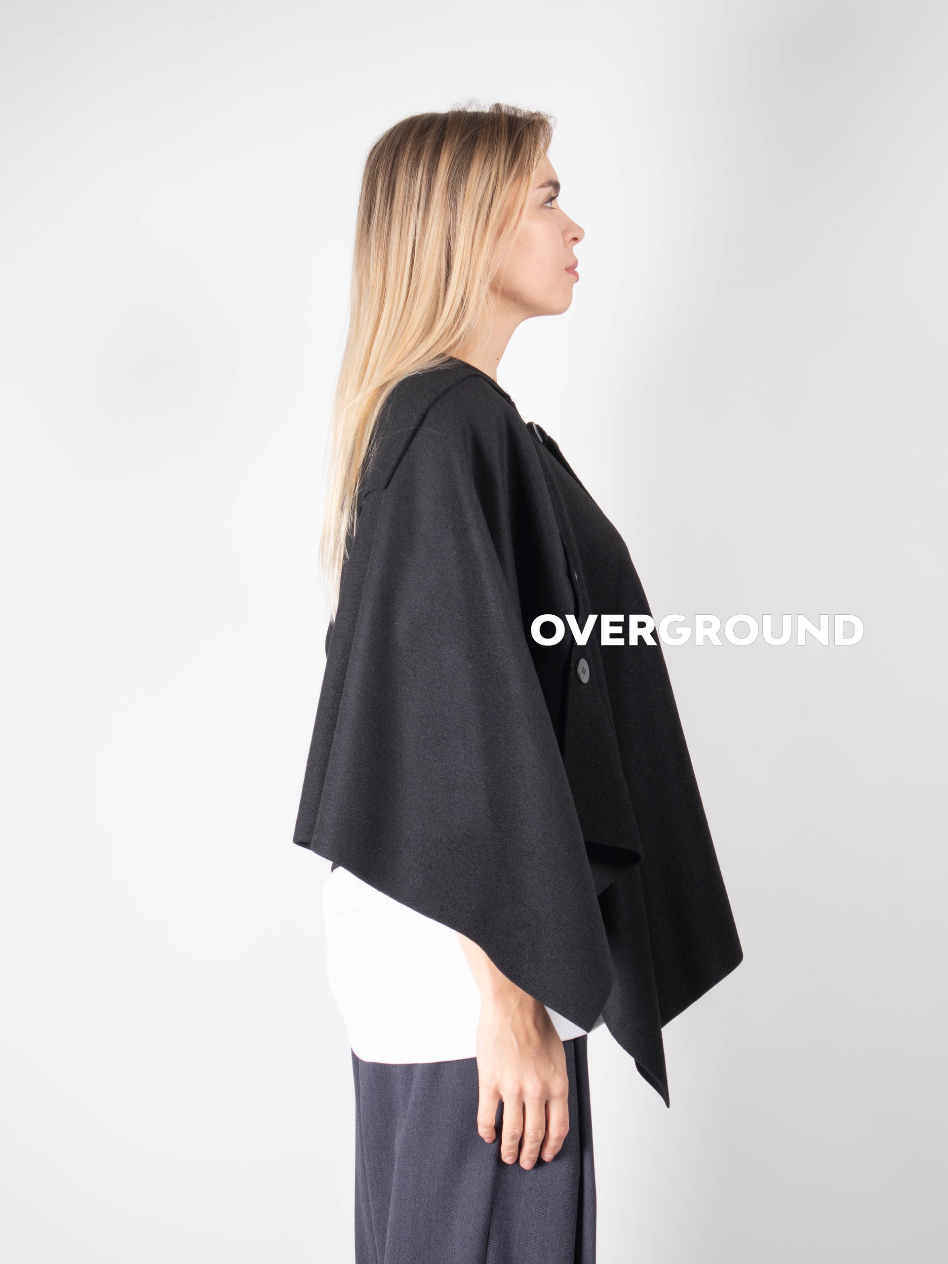 Poncho Mantella con abbottonatura laterale - OVERGROUND STORE