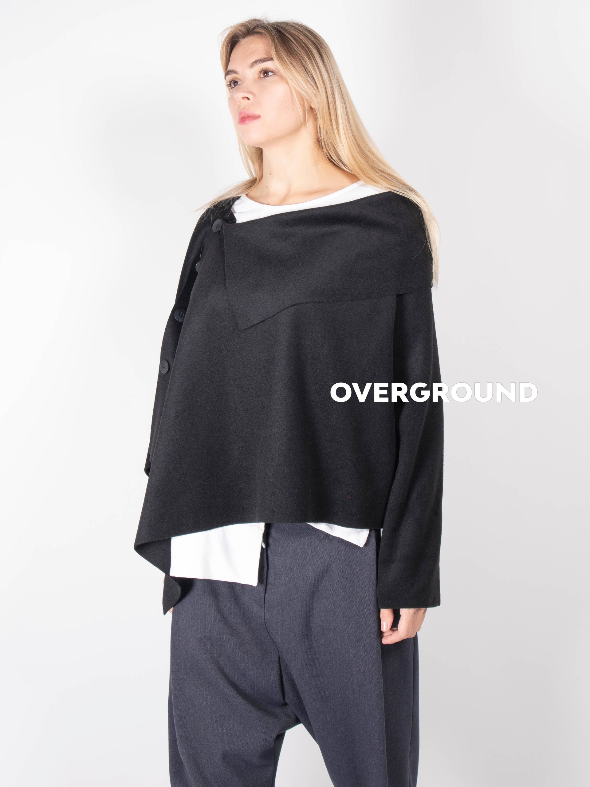 Poncho Mantella con abbottonatura laterale - OVERGROUND STORE