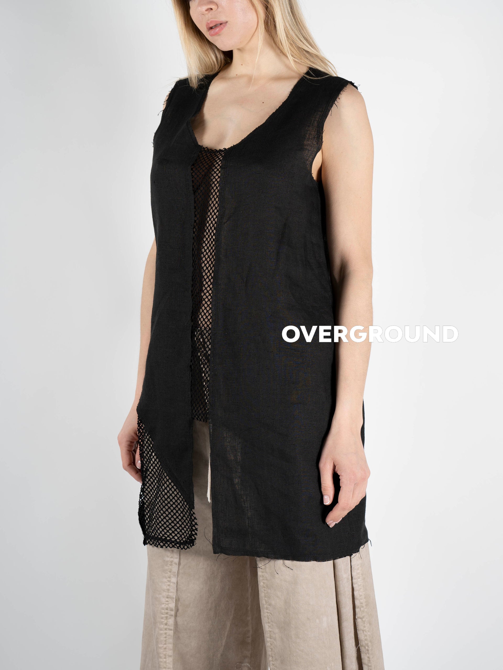 SMANICATO LINO CON RIFINITURA DAVANTI - OVERGROUND STORE