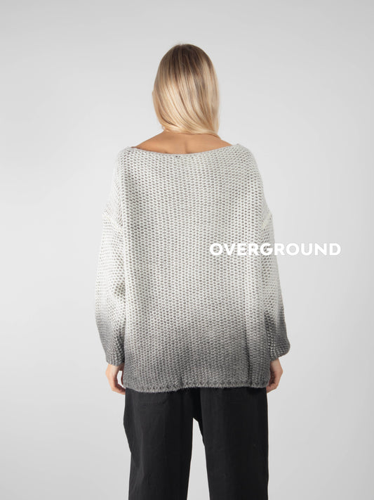 Maglione over traforato sfumato in fondo - OVERGROUND STORE