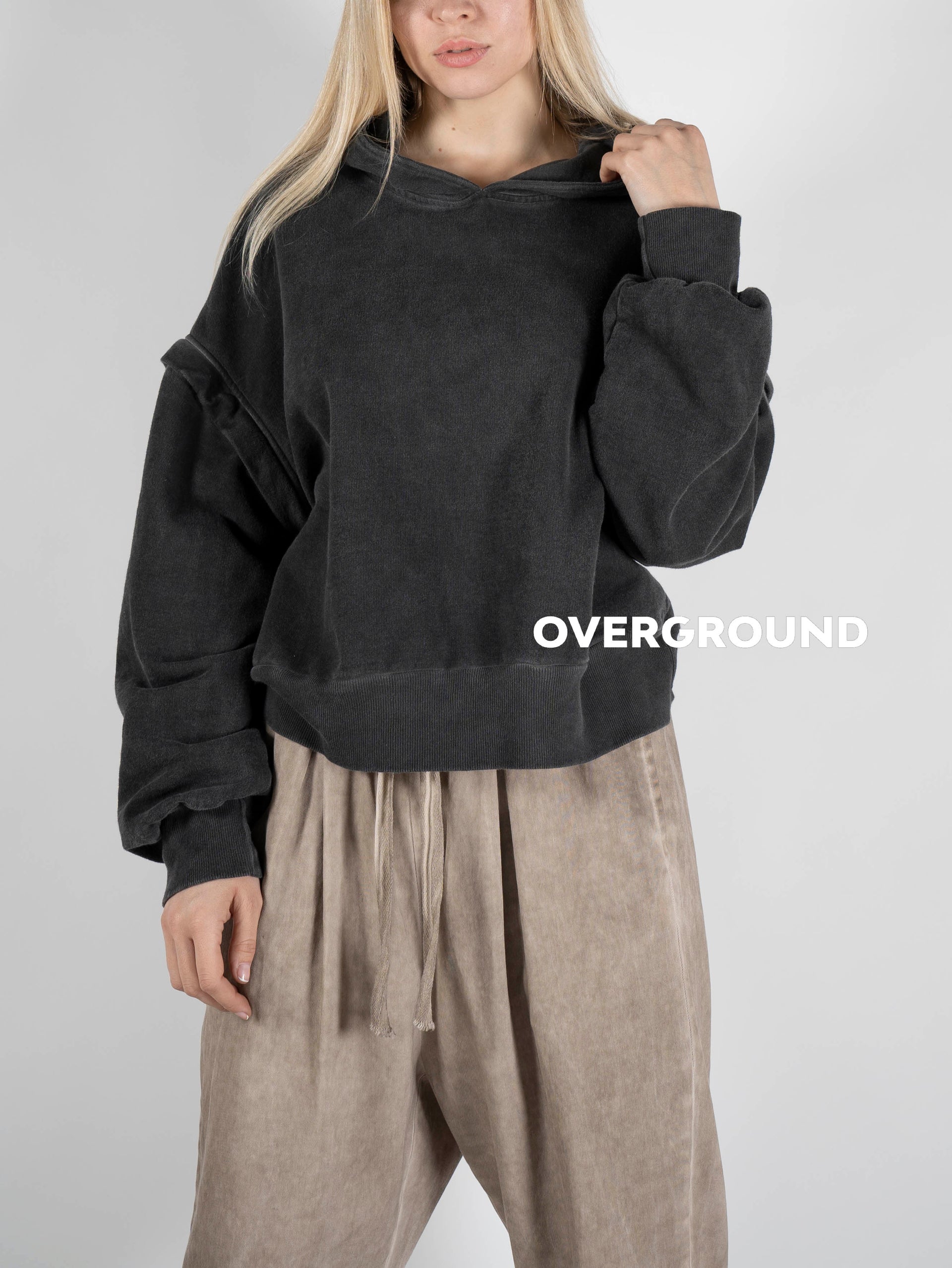 FELPA CORTA CON MANICHE STACCABILE - OVERGROUND STORE