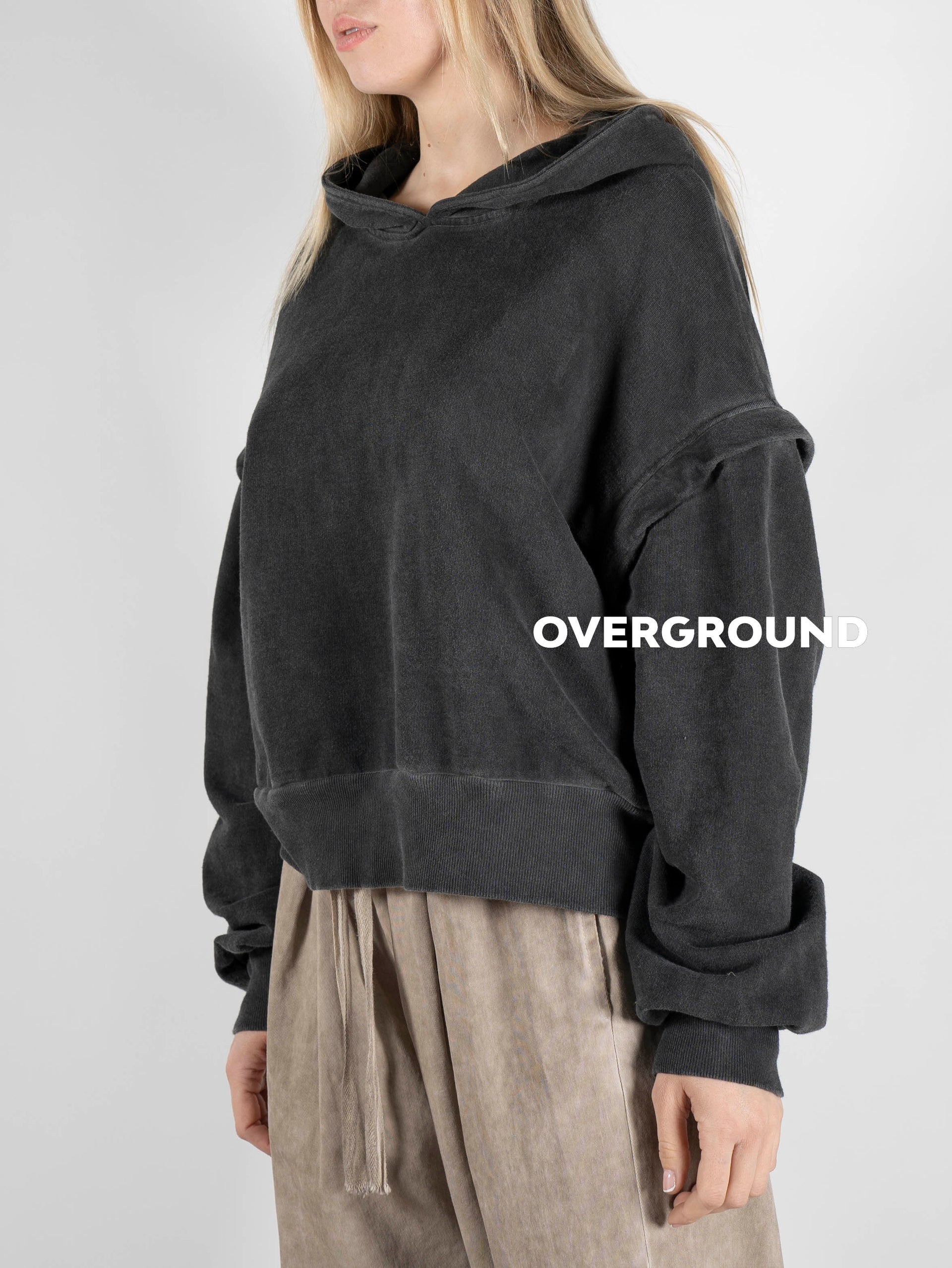 FELPA CORTA CON MANICHE STACCABILE - OVERGROUND STORE