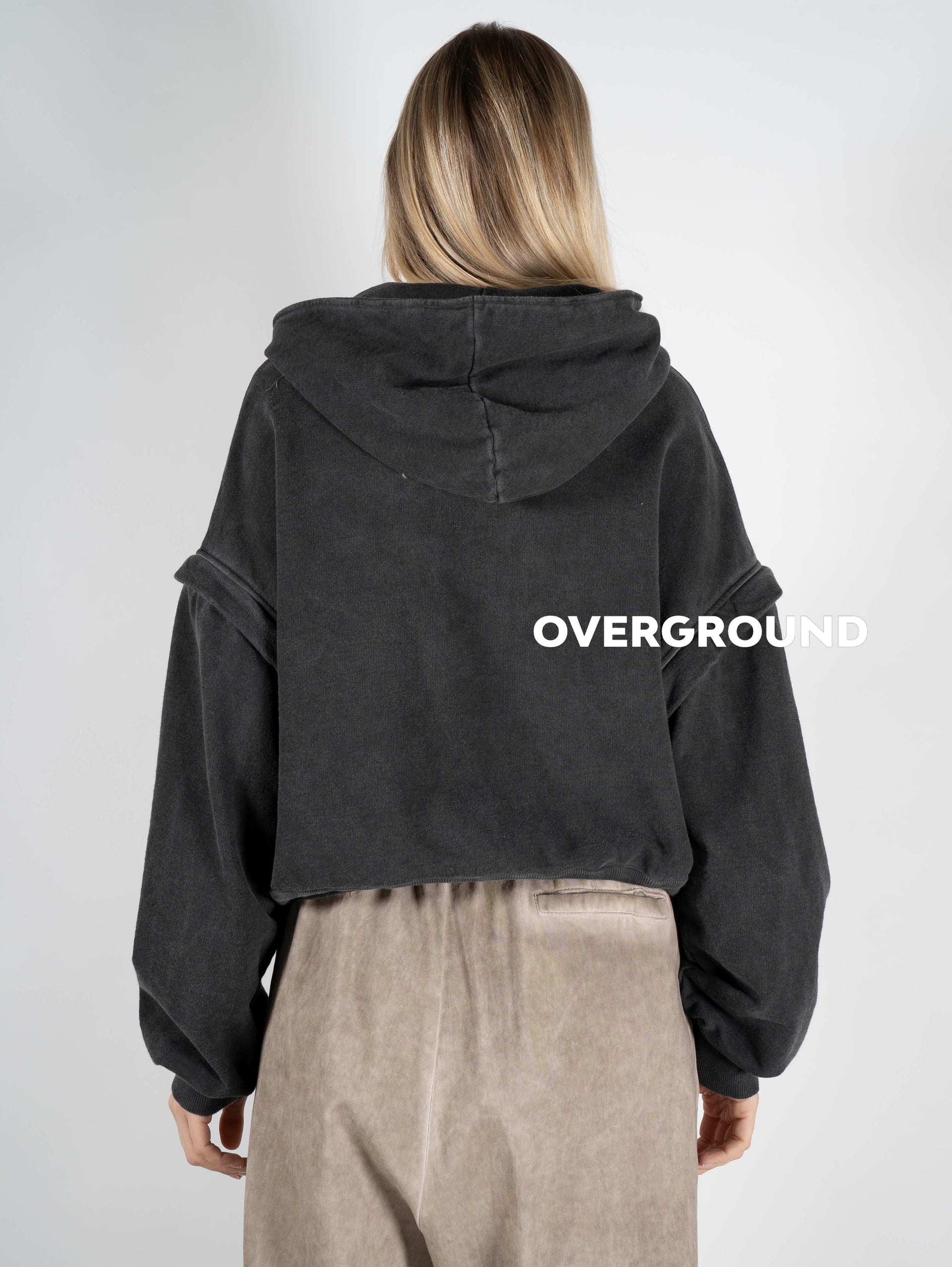 FELPA CORTA CON MANICHE STACCABILE - OVERGROUND STORE