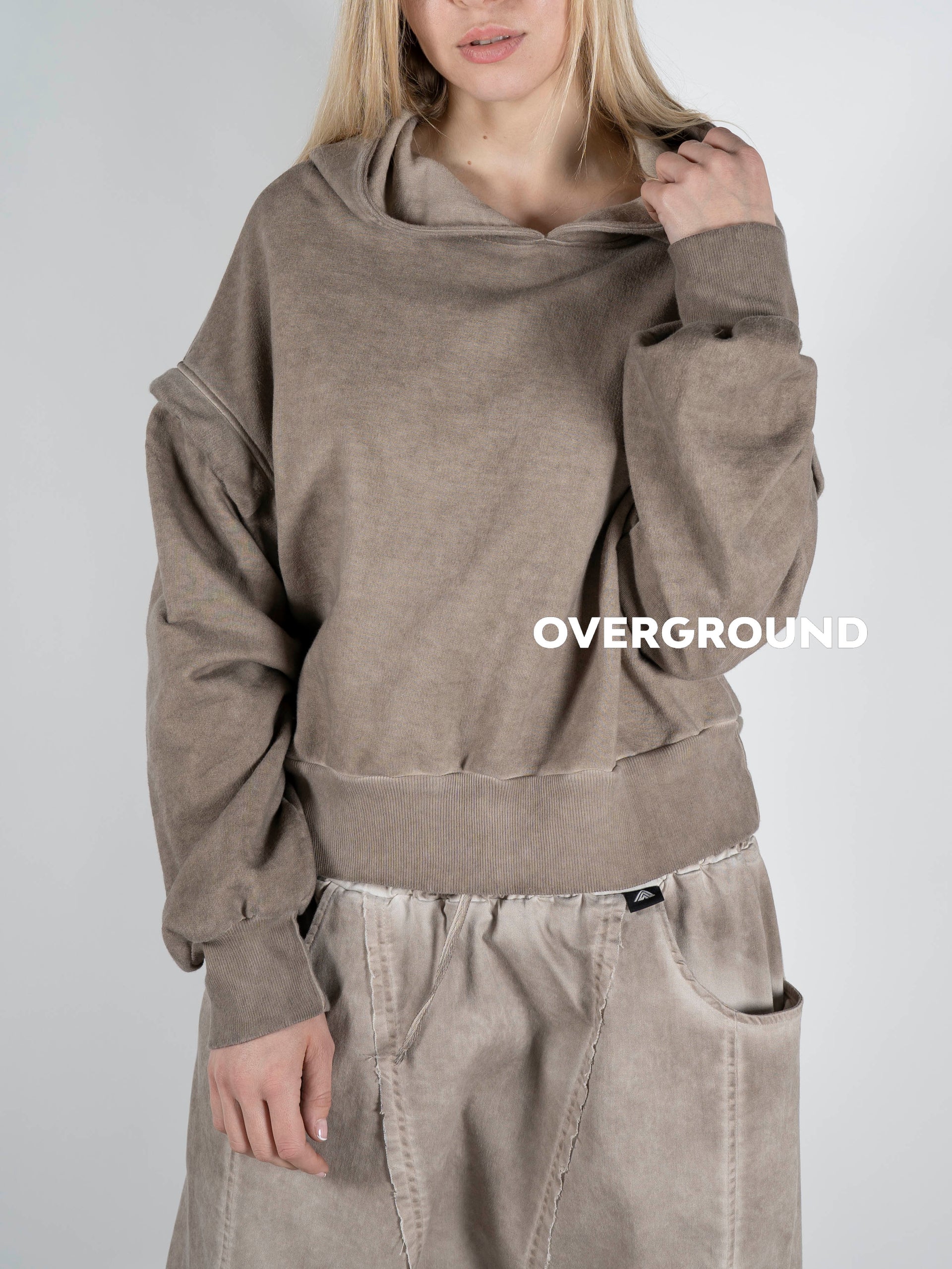 FELPA CORTA CON MANICHE STACCABILE - OVERGROUND STORE