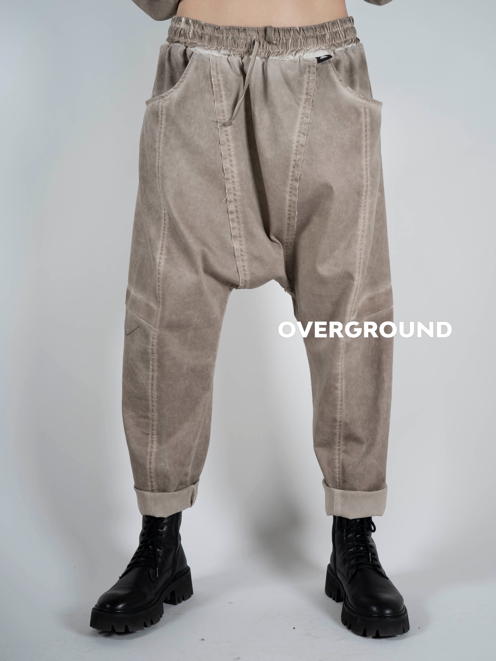 PANTALONE OVER CAVALLO BASSO CON CUCITURE - OVERGROUND STORE