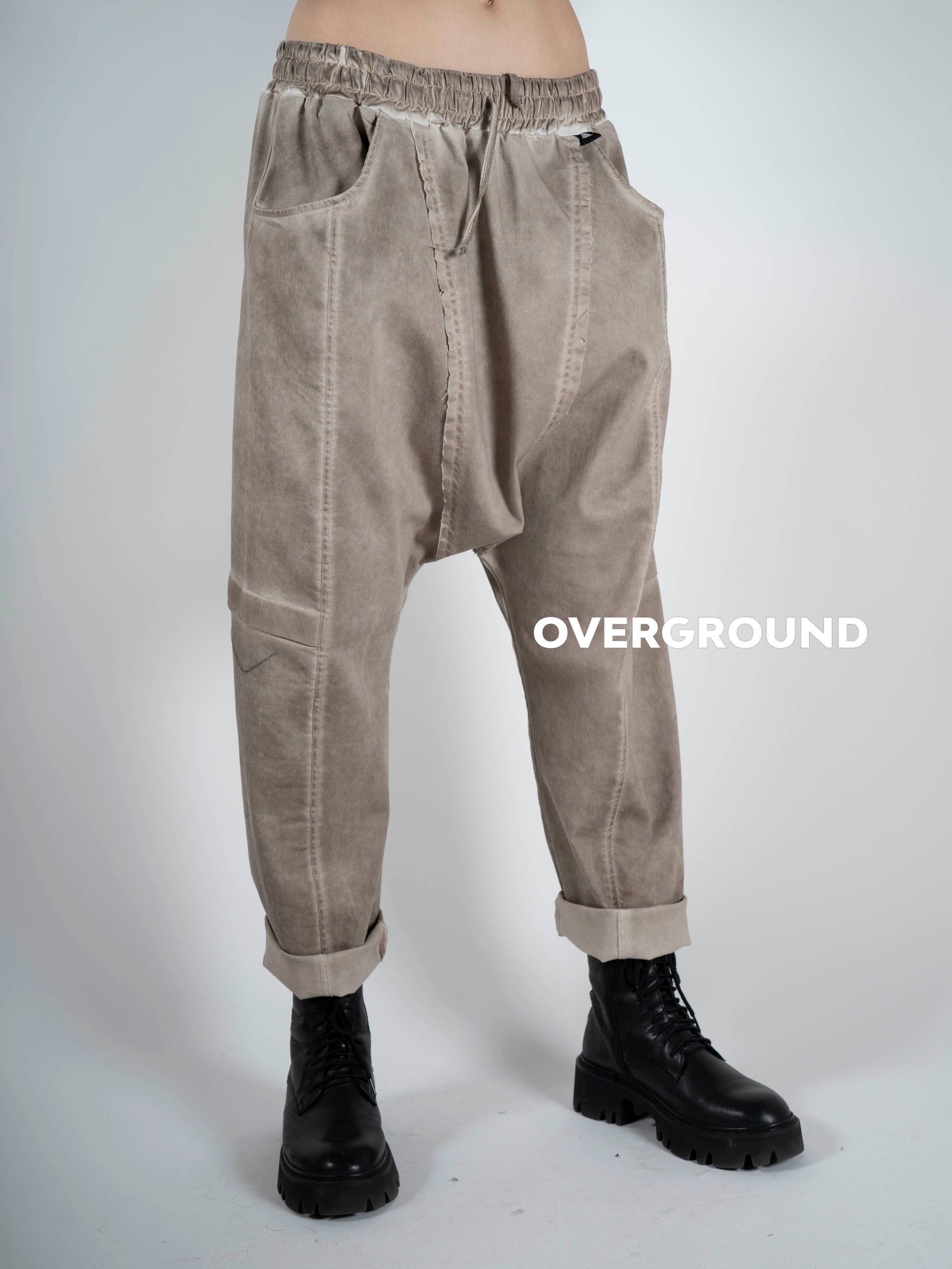 PANTALONE OVER CAVALLO BASSO CON CUCITURE - OVERGROUND STORE