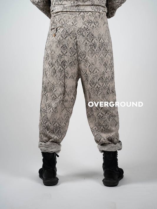 PANTALONE LINO IN FANTASIA CON TASCHE LATERALI - OVERGROUND STORE