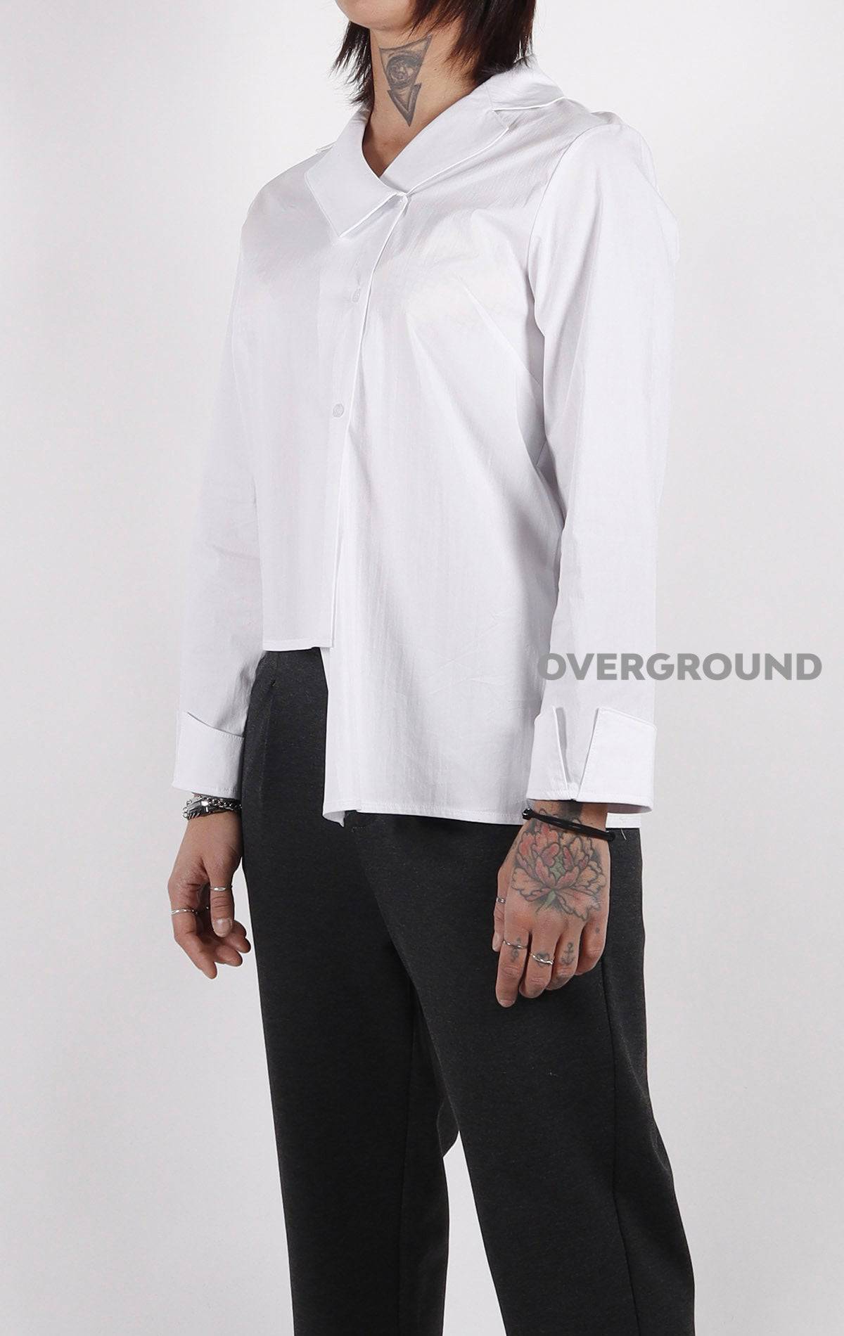 Camicia asimmetrica piu lunga da una parte - OVERGROUND STORE 