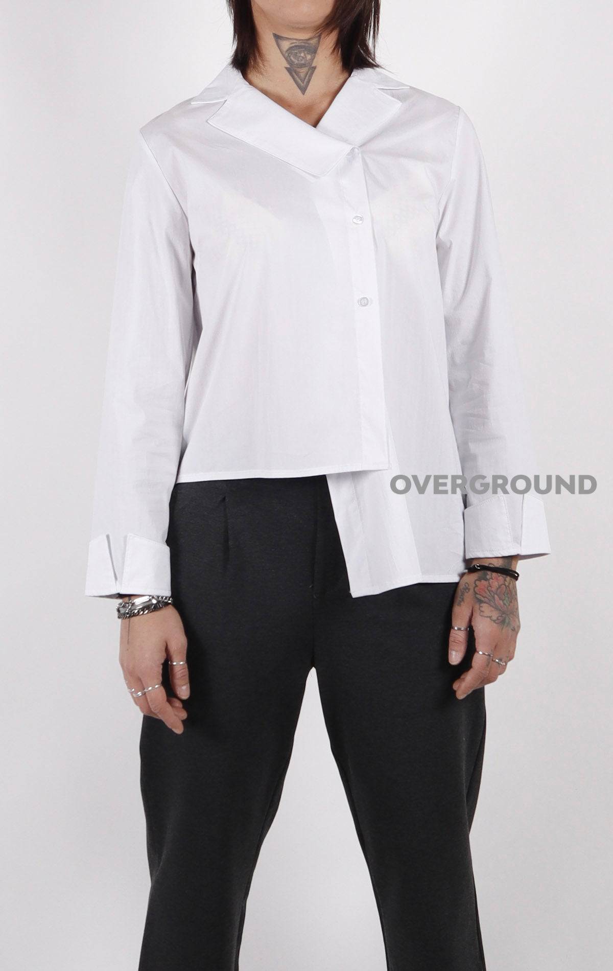 Camicia asimmetrica piu lunga da una parte - OVERGROUND STORE 