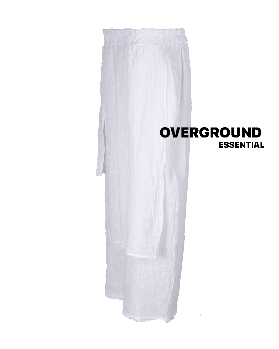 Pantalone in lino con pattina davanti - OVERGROUND STORE 