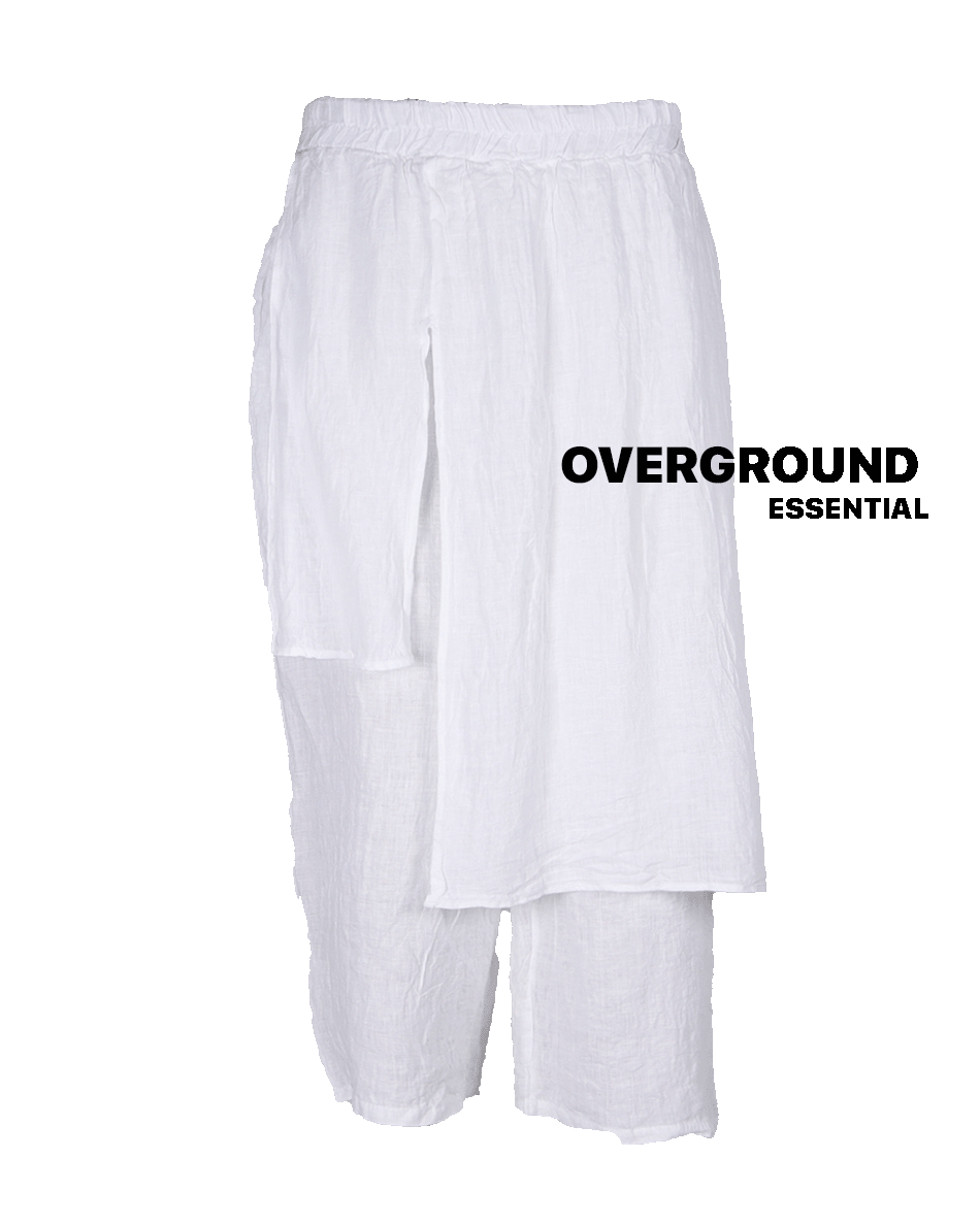 Pantalone in lino con pattina davanti - OVERGROUND STORE 