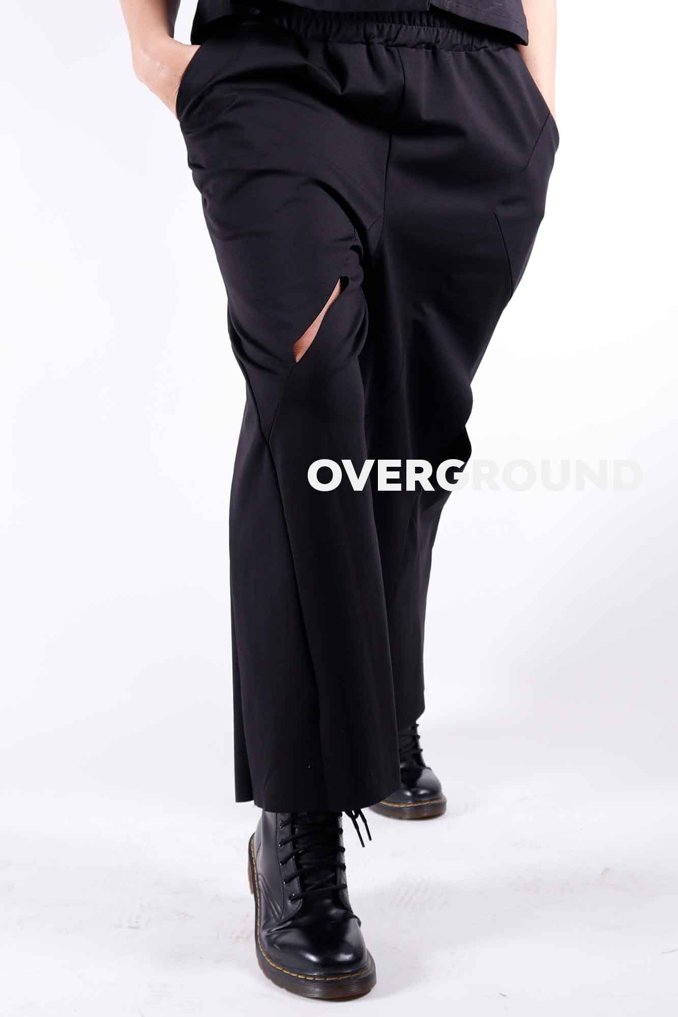 Pantalone largo gambule con cuciture e spacco - OVERGROUND STORE 