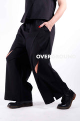 Pantalone largo gambule con cuciture e spacco - OVERGROUND STORE 