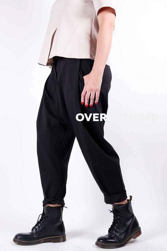 Pantalone cavallo basso con cerniera e bottone - OVERGROUND STORE 