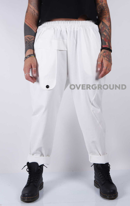 Pantalone largo con bottone laterale - OVERGROUND STORE 