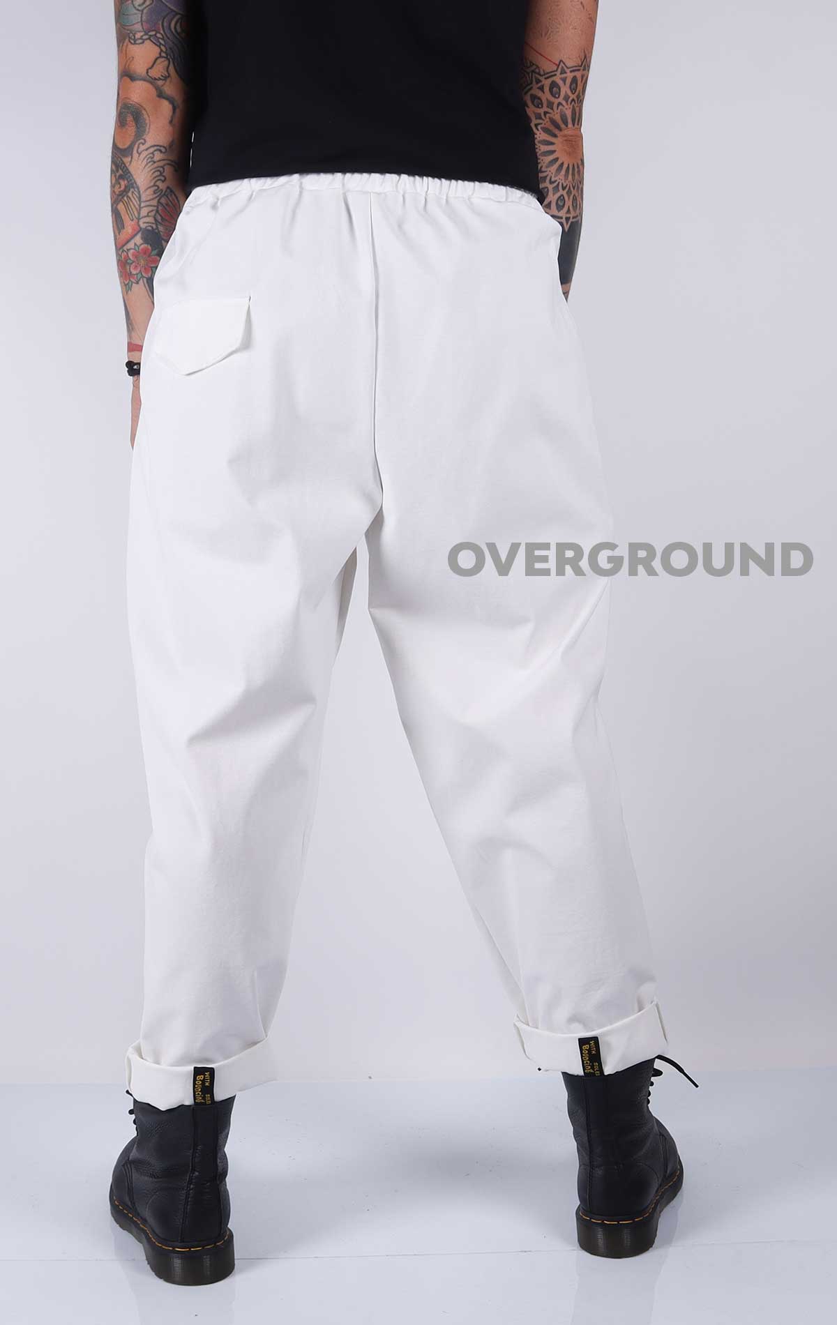 Pantalone largo con bottone laterale - OVERGROUND STORE 