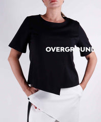 Maglia corta scollo tondo asimmetrica - OVERGROUND STORE 