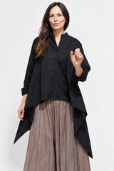 CAMICIA LUNGA OVER SENZA COLLO