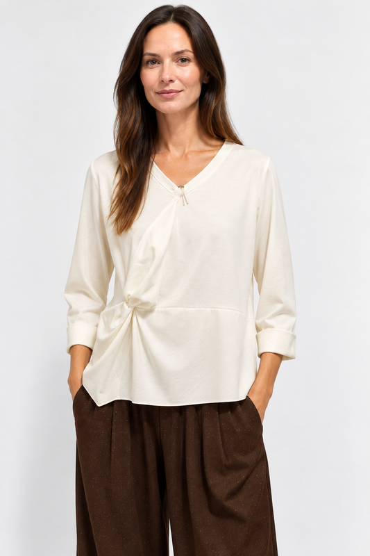 BLUSA CON RIPRESA LATERALE