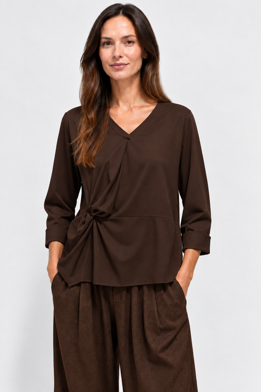 BLUSA CON RIPRESA LATERALE
