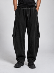 OVERALL TROUSERS WIDE LEGS FRONT POCKETS
