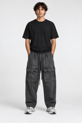 PANTALONE OVER CON TASCHE DAVANTI CON CERNIERA