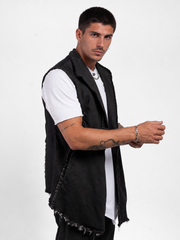 GILET SMANICATO CHIUSURA UN BOTTONE Z