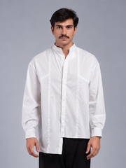 CAMICIA COLLO COREANA CON ABBOTTONATURA CENTRALE Z