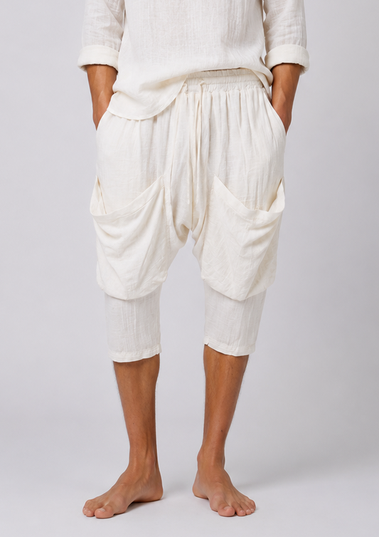 PANTALONE CORTO LINO TASCONI FRONTALI Z - OVERGROUND STORE 